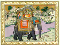 Le rat et l'lphant, illustration indienne, 19e sicle